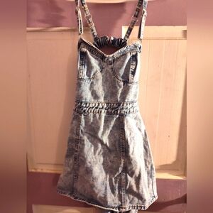 SHEIN Blue Acid Wash Denim Dress